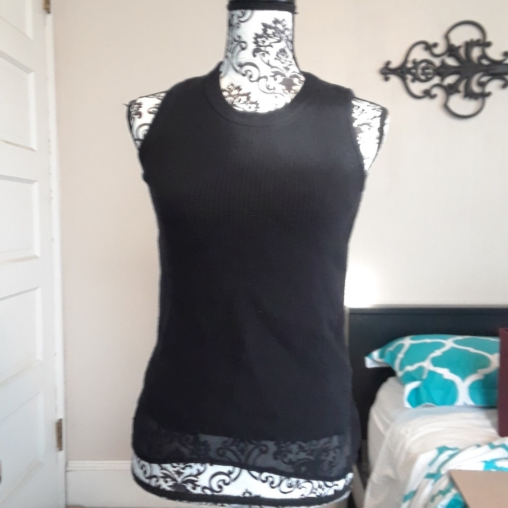 Banana Republic mixed media tank sweater
